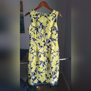 Shelby Palmer Dress Yellow/ Navy Blue size 8